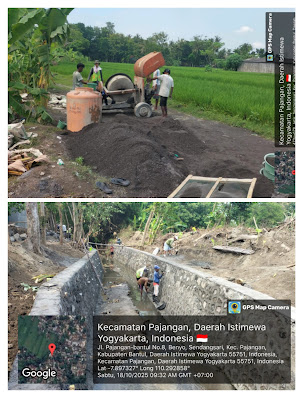 Pengerjaan Talud Tebing Sungai di Benyo Sendangsari Pajangan Papan Nama Tak Terpasang Diduga Tidak Sesuai Speck dan Terkesan Asal Asalan