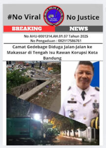 Camat Gedebage Diduga Jalan-Jalan ke Makassar di Tengah Isu Rawan Korupsi Kota Bandung