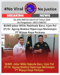 BUMD Jabar Miliki Nakhoda Baru: Irjen Pol (P) Dr. Agung Makbul Dipercaya Memimpin PT Wijaya Raya Perkasa