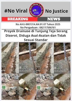 Proyek Drainase di Tunjung Teja Serang Disorot, Diduga Asal-Asalan dan Tidak Sesuai Standar