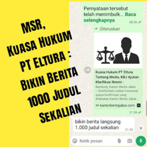 Respons 'Bernada Tinggi' Kuasa Hukum PT Eltura ke Media Jadi Sorotan