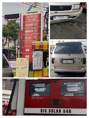 Terekam Mengangsu Solar Subsidi, Mobil Kijang Silver Kabur Saat Didekati Wartawan di SPBU 44.507.05 Salatiga