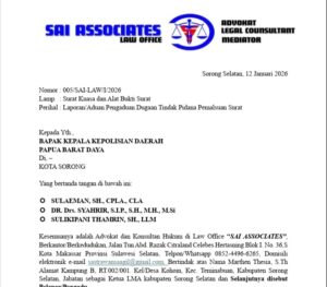 Babak Baru !! LMA Kabupaten Sorong Selatan Siap Laporkan Dugaan Pemalsuan Dokumen DPRK, “ Dua Anggota DPRK SORSEL diduga Terlibat "